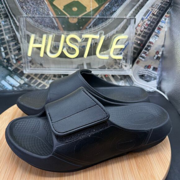 OOFOS OOahh UNISEX SPORT FLEX SLIDE BLACK Men’s 8/ Women’s 10 main image 10